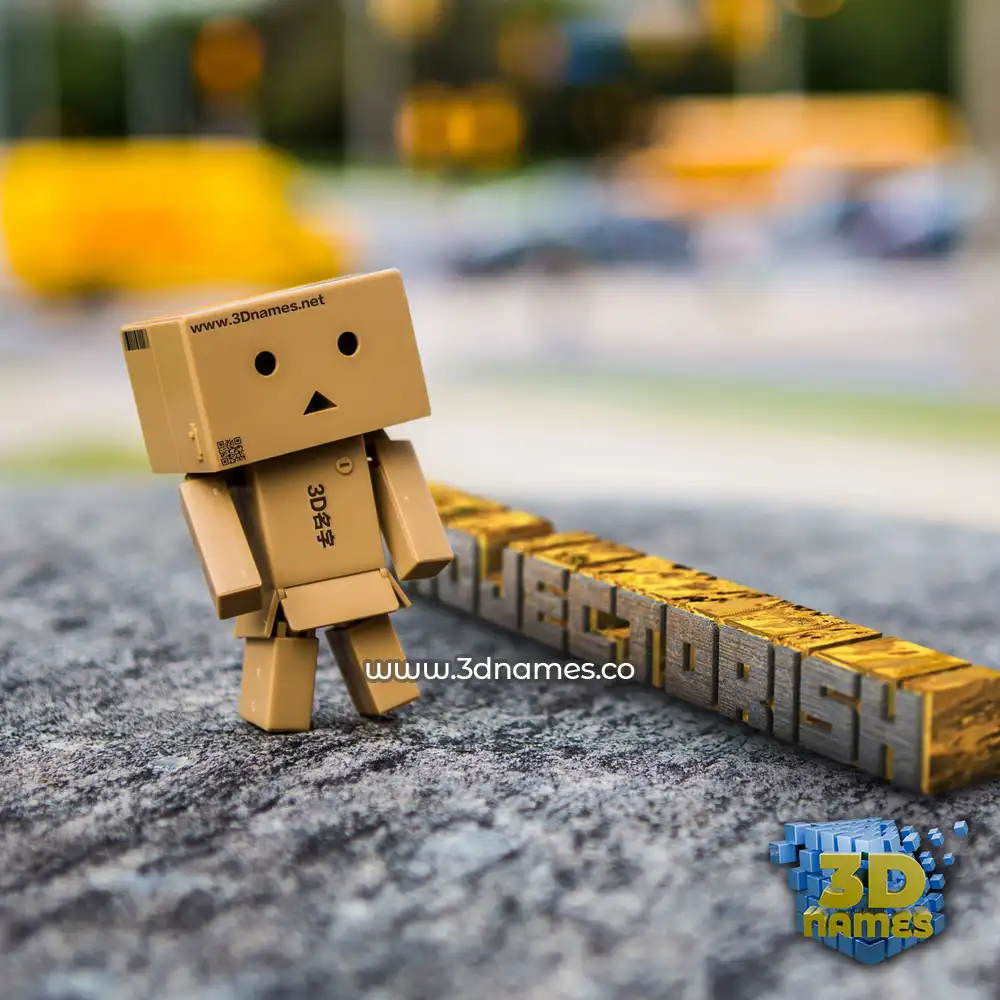 projectdrish in Hello Danbo style - 3D name wallpaper