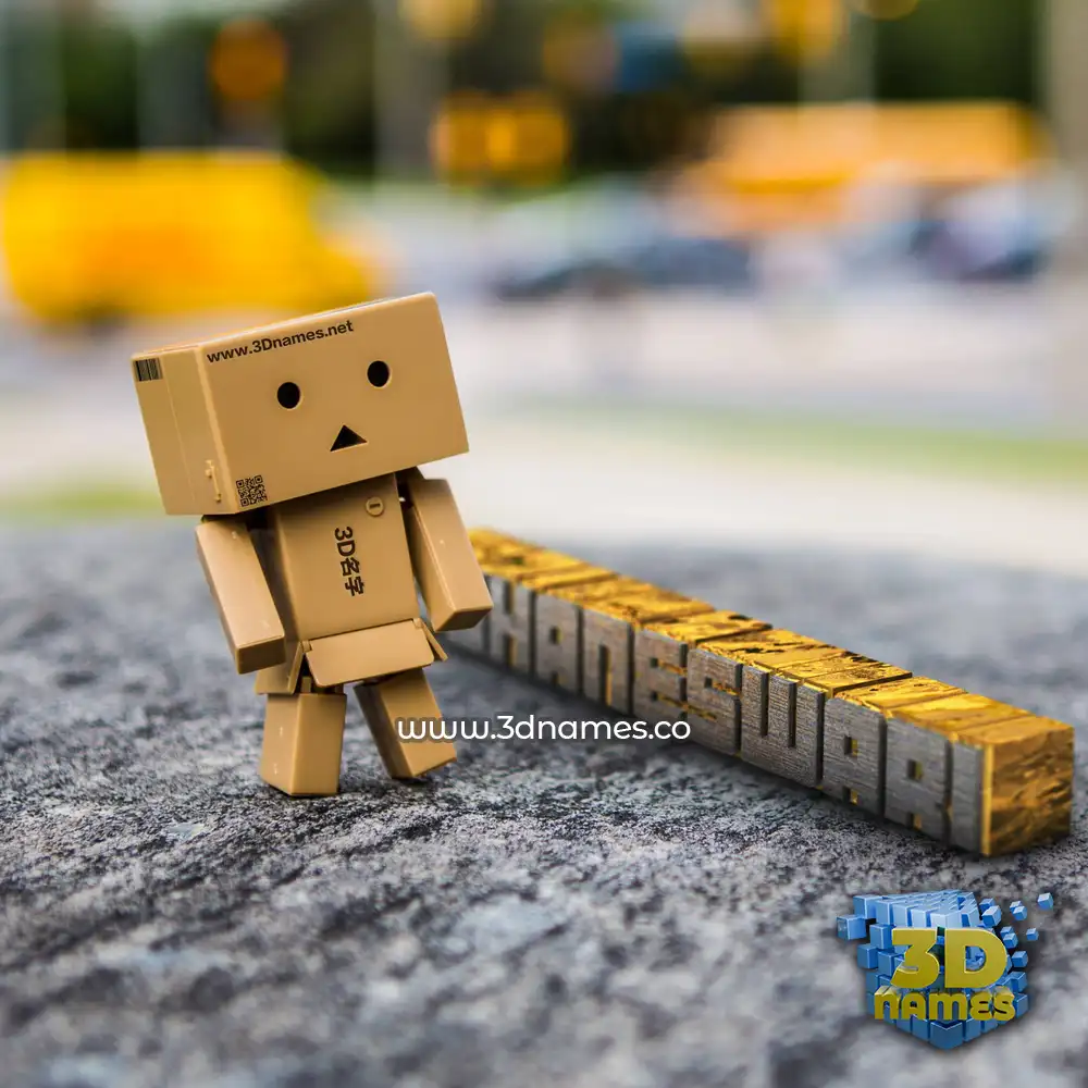 puhaneswari in Hello Danbo style - 3D name wallpaper