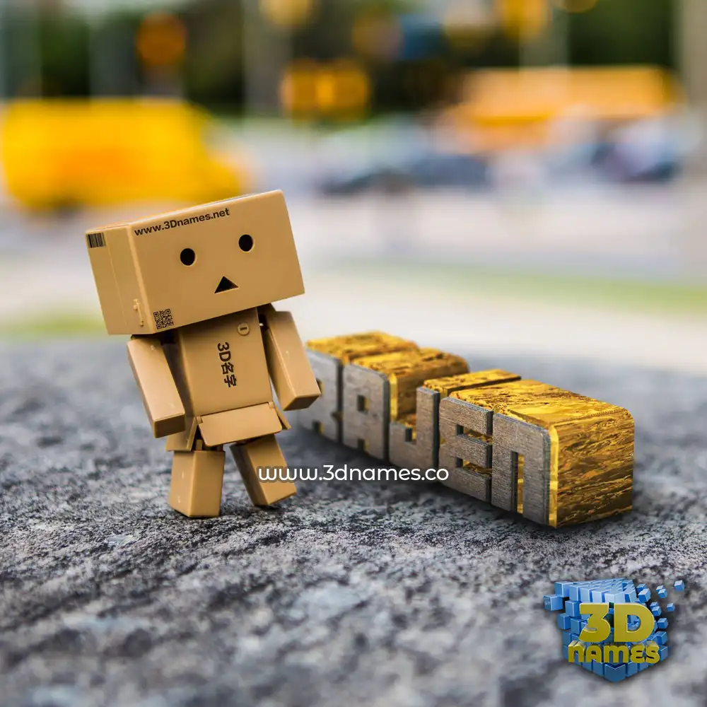 rajen in Hello Danbo style - 3D name wallpaper