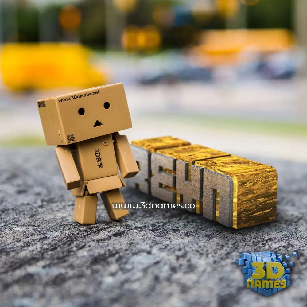 reyn in Hello Danbo style - 3D name wallpaper