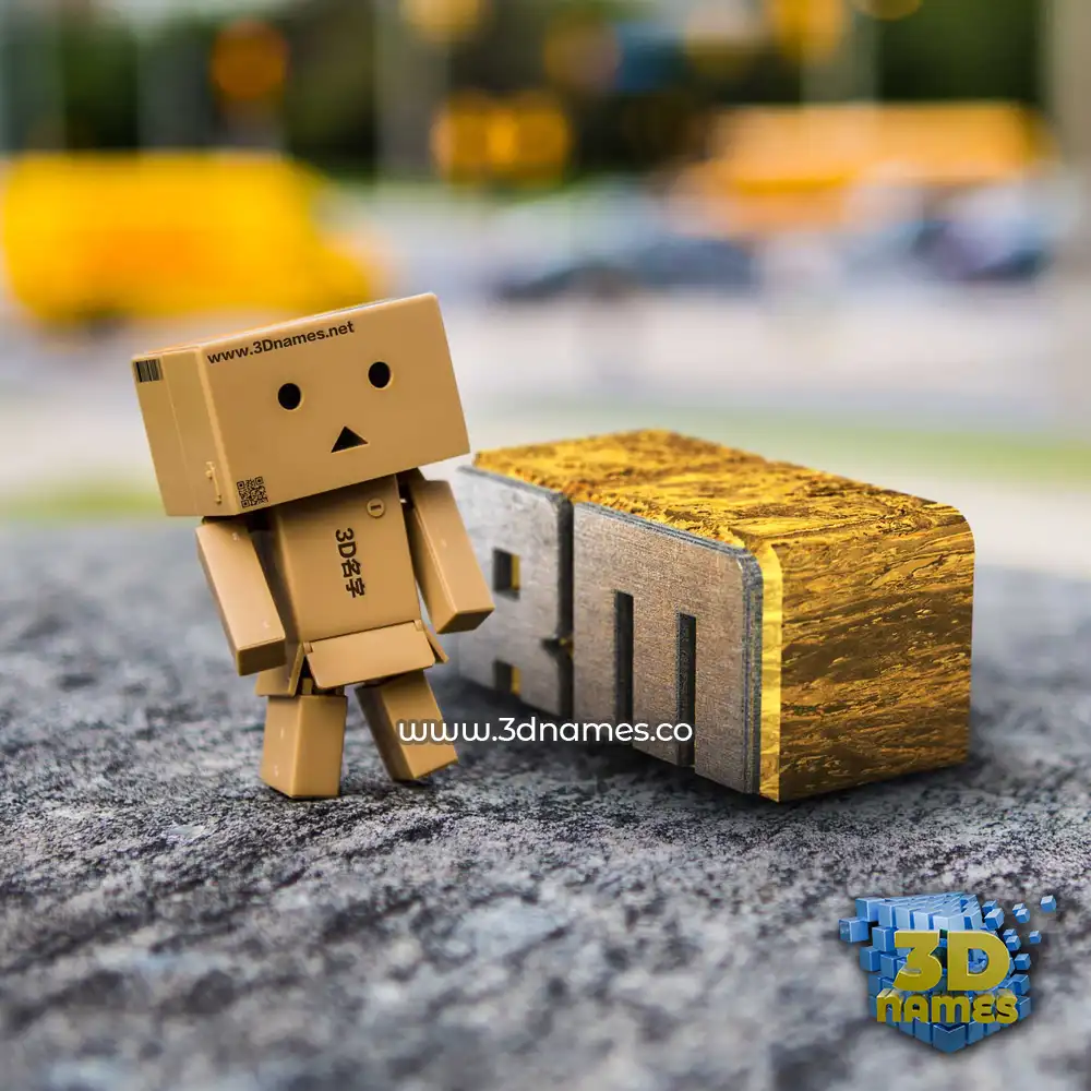 rm in Hello Danbo style - 3D name wallpaper