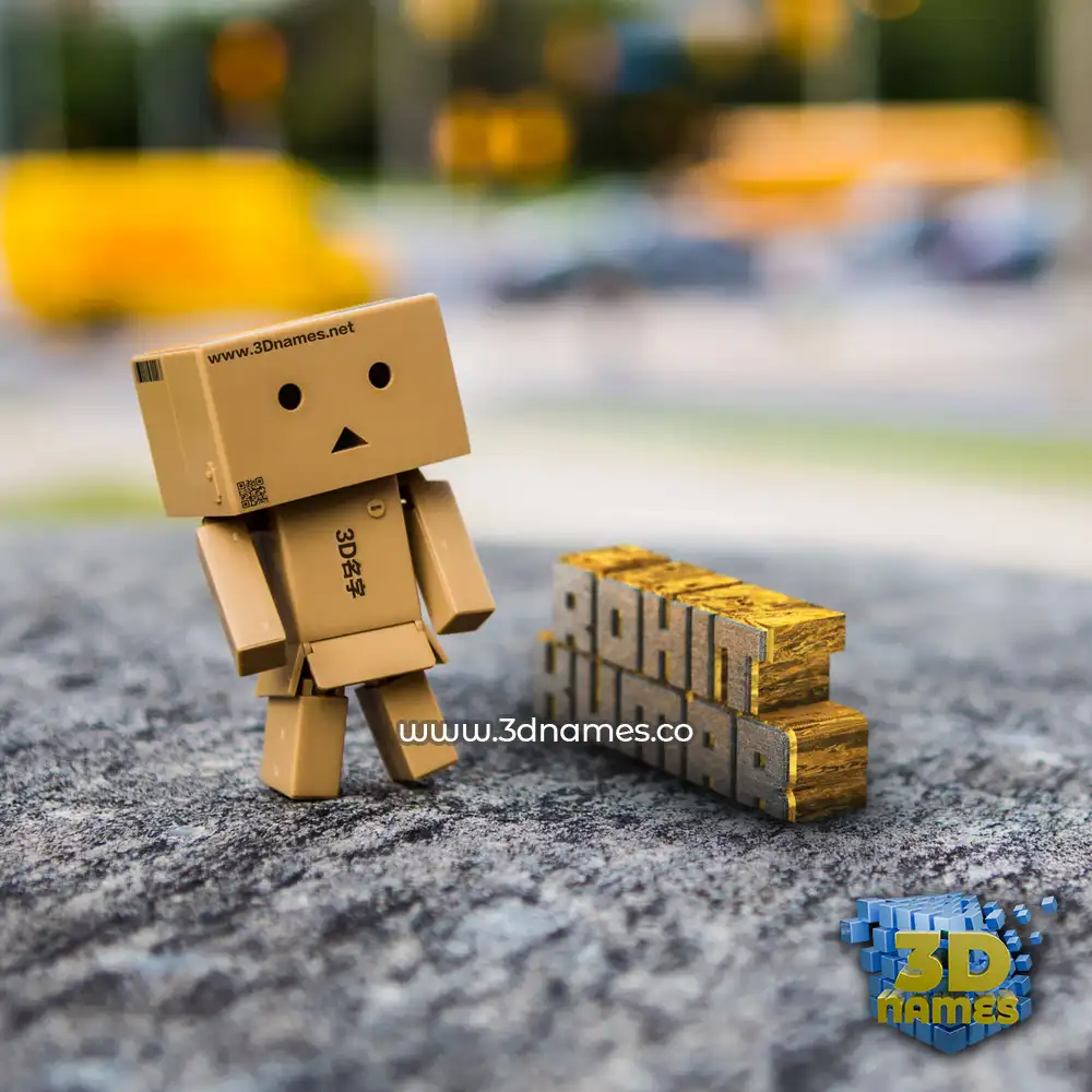 rohit kumar in Hello Danbo style - 3D name wallpaper