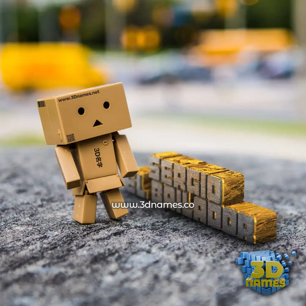 sergio el bailador in Hello Danbo style - 3D name wallpaper