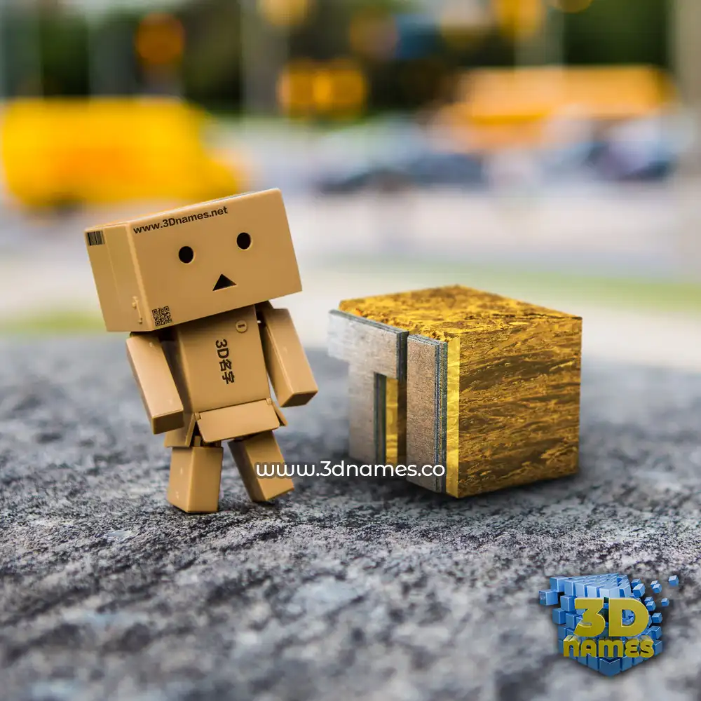 ti in Hello Danbo style - 3D name wallpaper