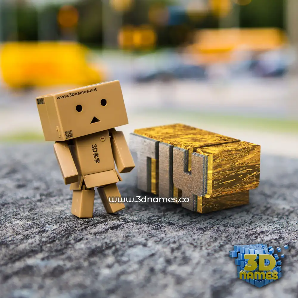 tiy in Hello Danbo style - 3D name wallpaper