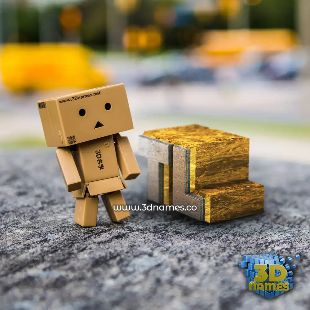 tl in Hello Danbo style - 3D name wallpaper
