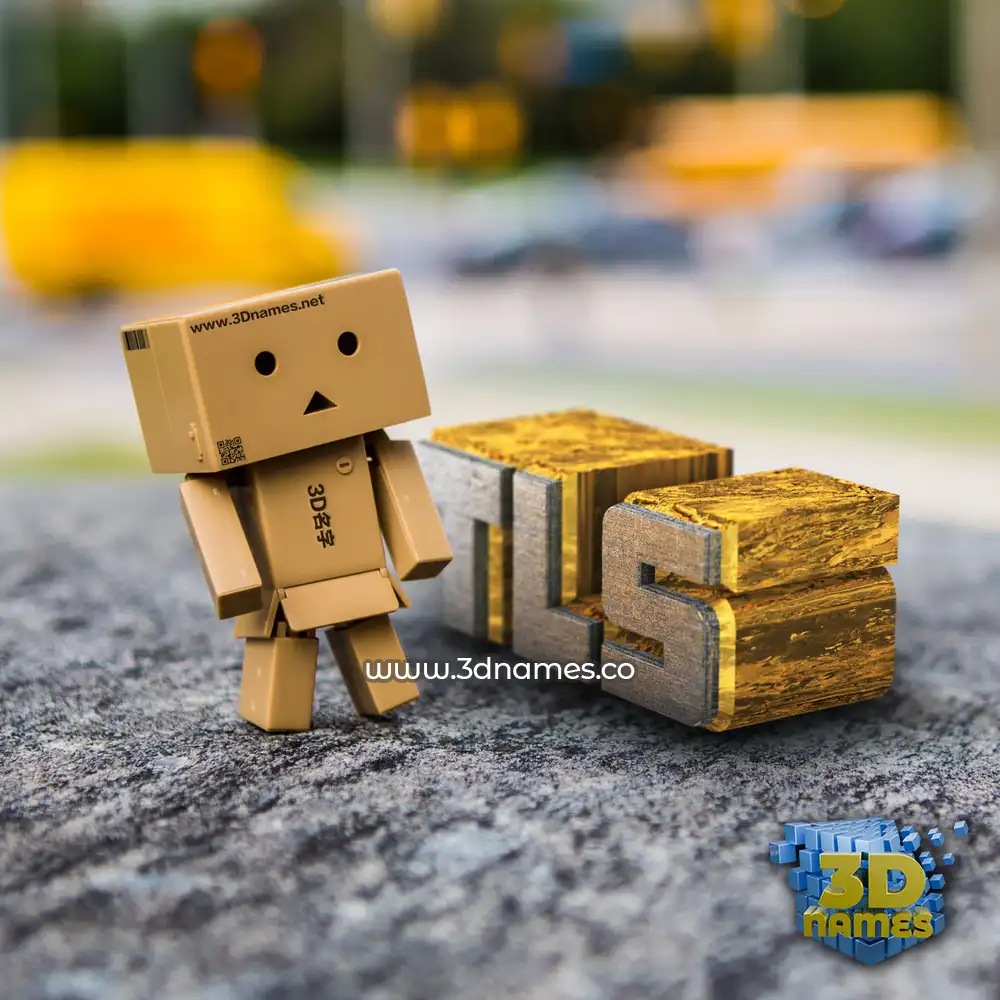 tls in Hello Danbo style - 3D name wallpaper
