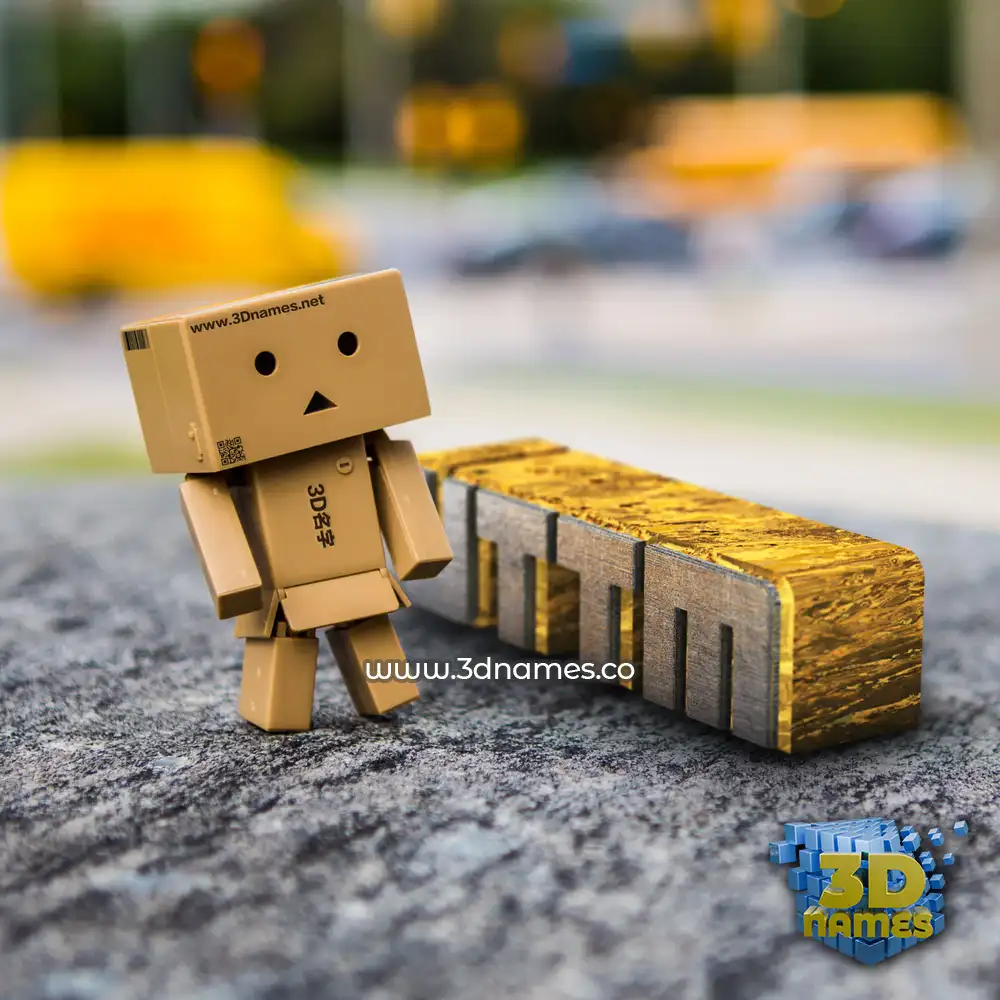uttm in Hello Danbo style - 3D name wallpaper