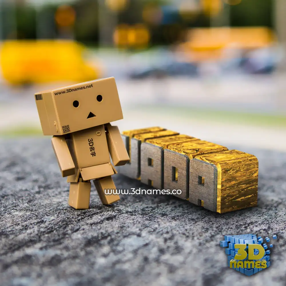 vada in Hello Danbo style - 3D name wallpaper