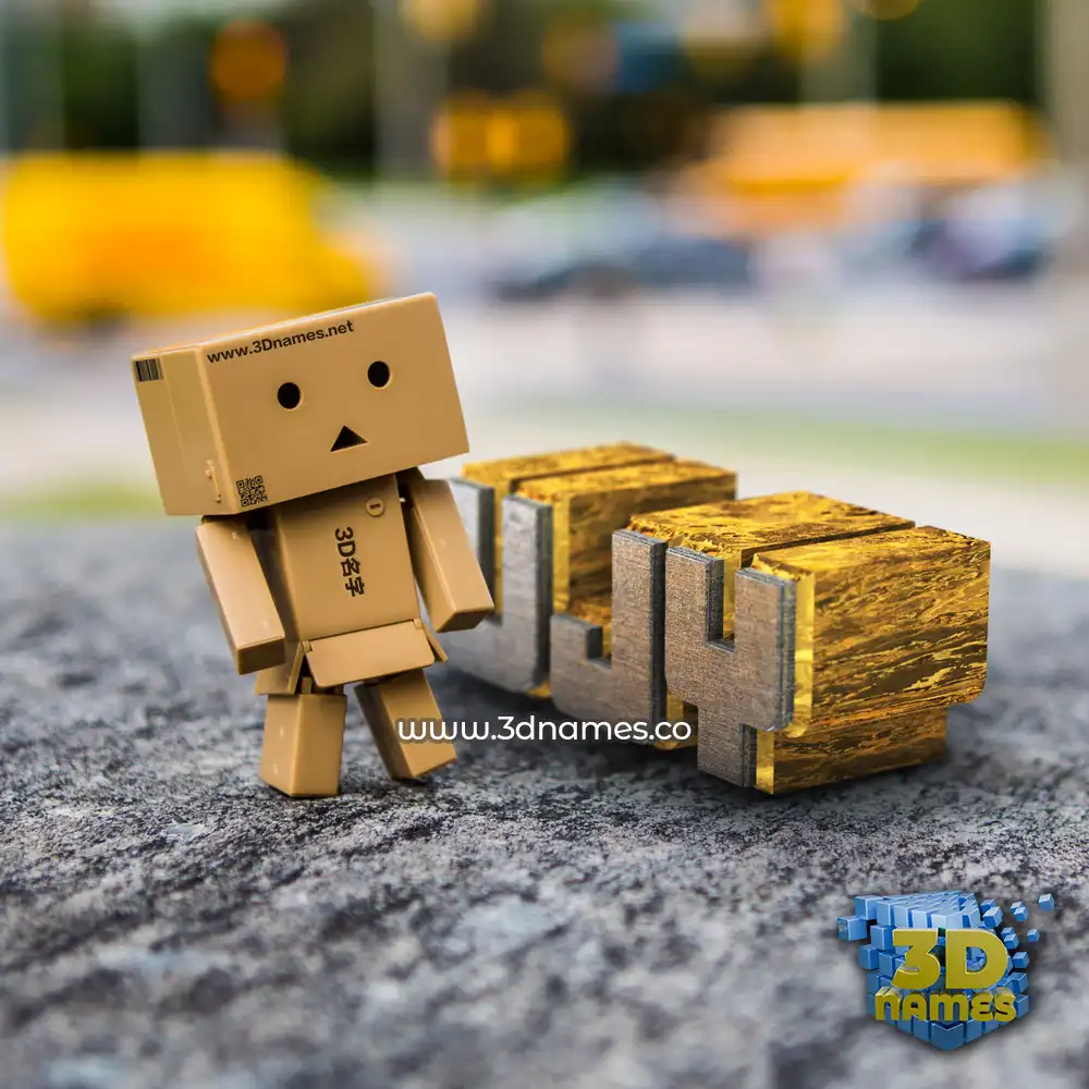vjy in Hello Danbo style - 3D name wallpaper