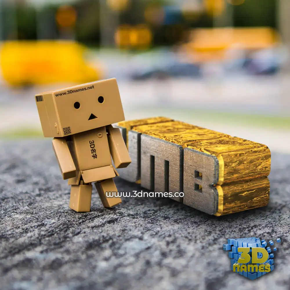 vmb in Hello Danbo style - 3D name wallpaper