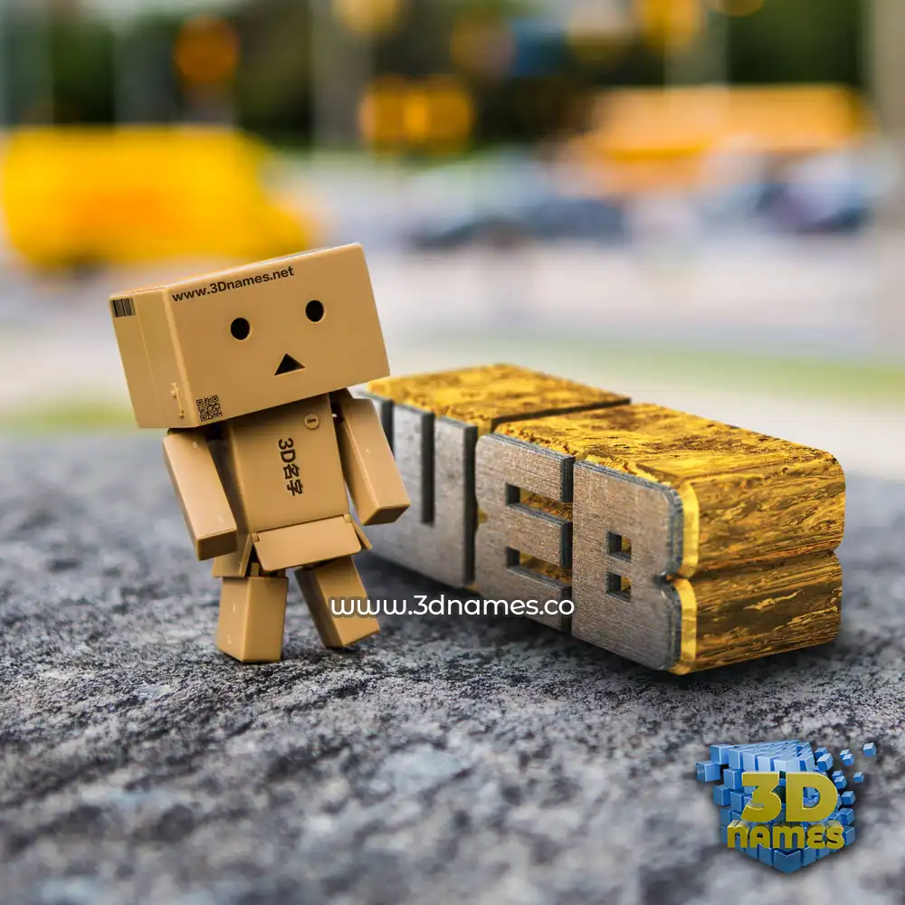 web in Hello Danbo style - 3D name wallpaper