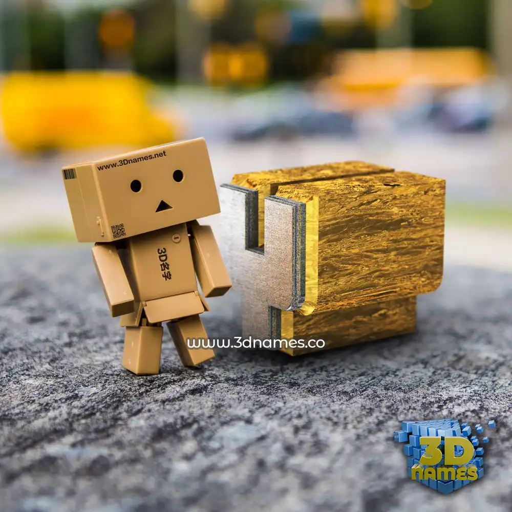 y in Hello Danbo style - 3D name wallpaper