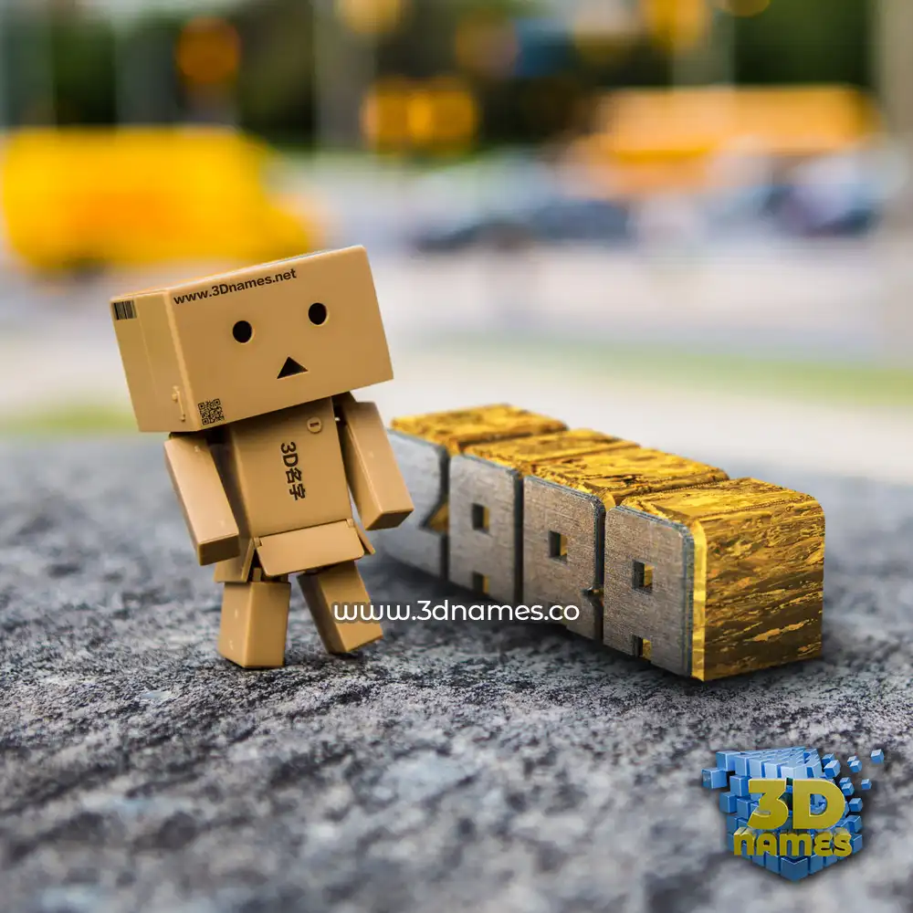zara in Hello Danbo style - 3D name wallpaper