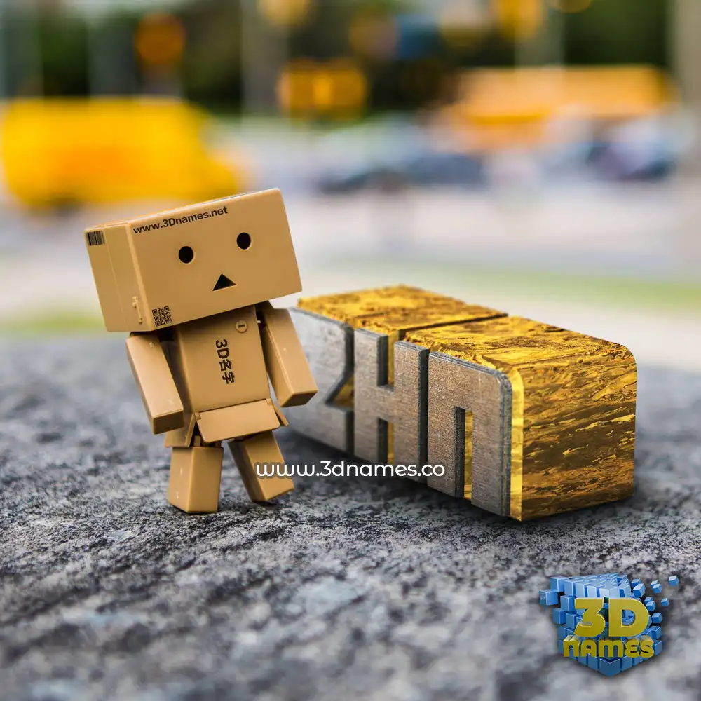 zhn in Hello Danbo style - 3D name wallpaper