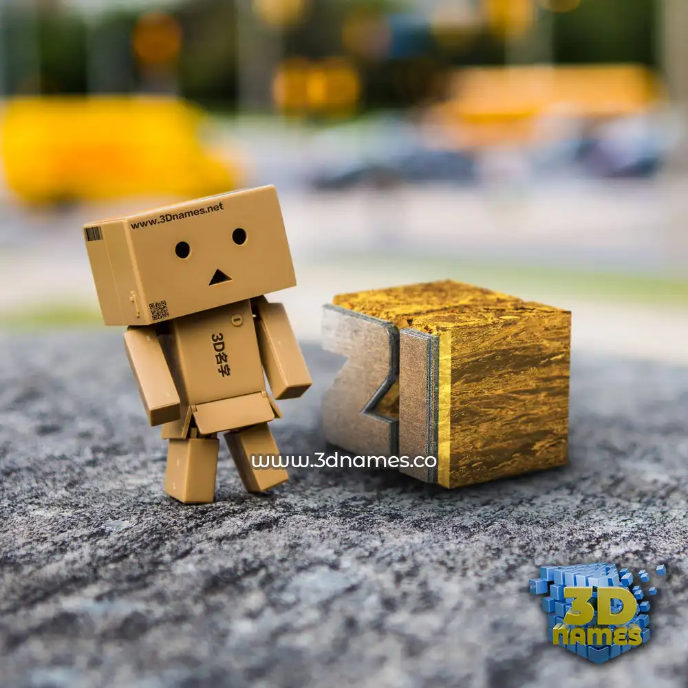 zi in Hello Danbo style - 3D name wallpaper