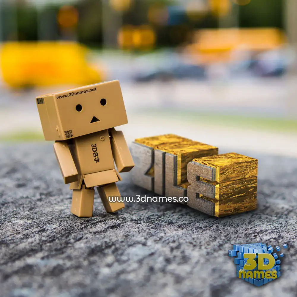 zile in Hello Danbo style - 3D name wallpaper
