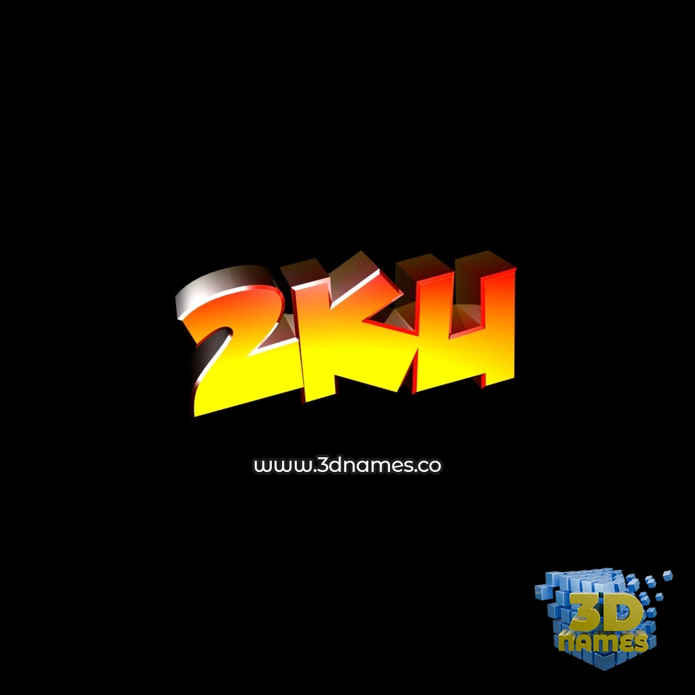 2ku in Black Background style - 3D name wallpaper