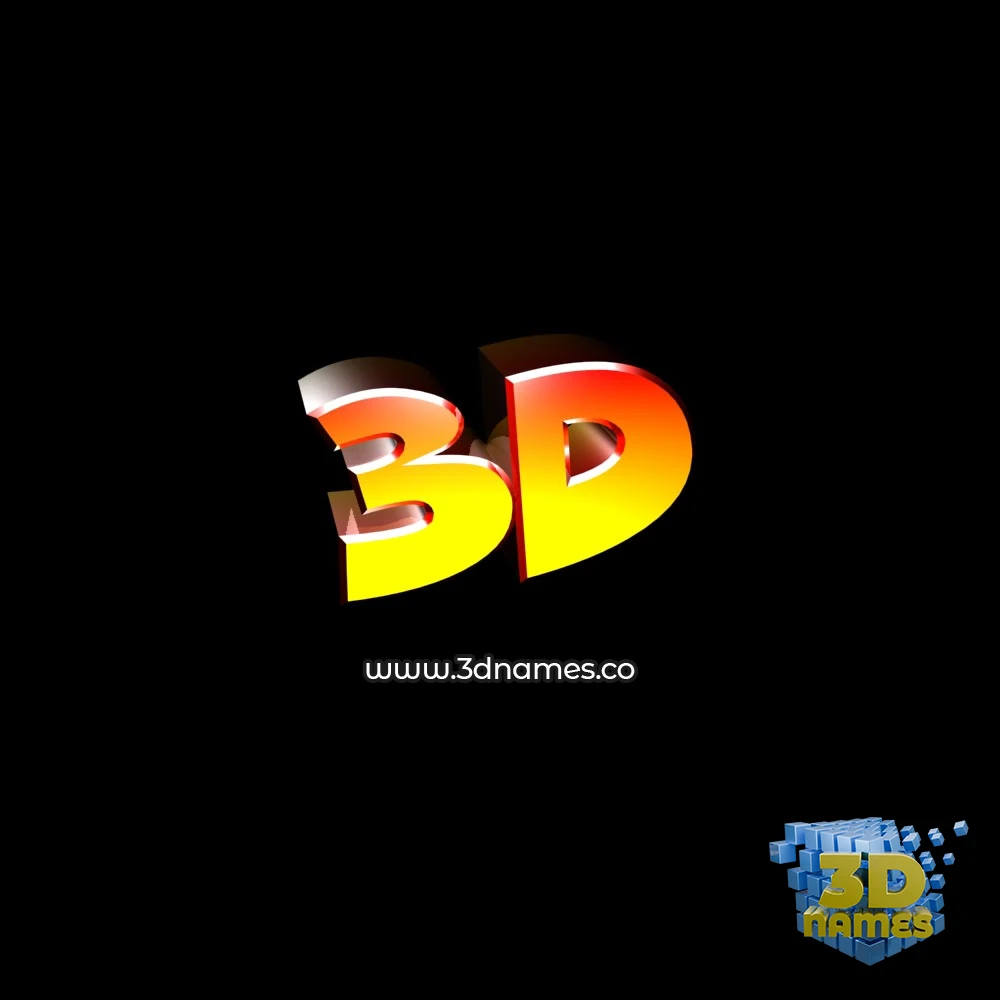 3d in Black Background style - 3D name wallpaper