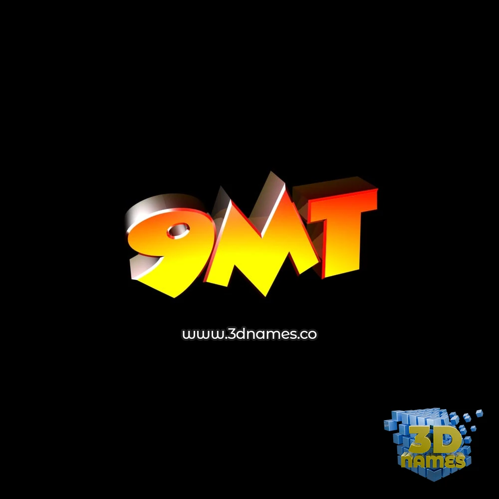 9mt in Black Background style - 3D name wallpaper