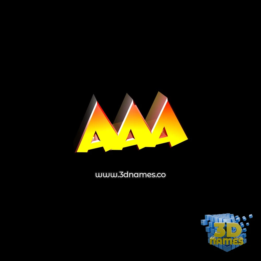 aaa in Black Background style - 3D name wallpaper