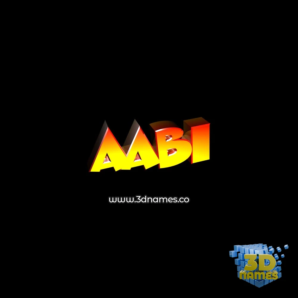 aabi in Black Background style - 3D name wallpaper