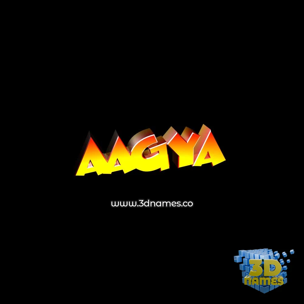 aagya in Black Background style - 3D name wallpaper