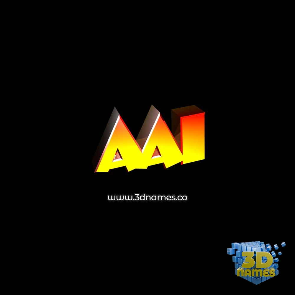 aai in Black Background style - 3D name wallpaper