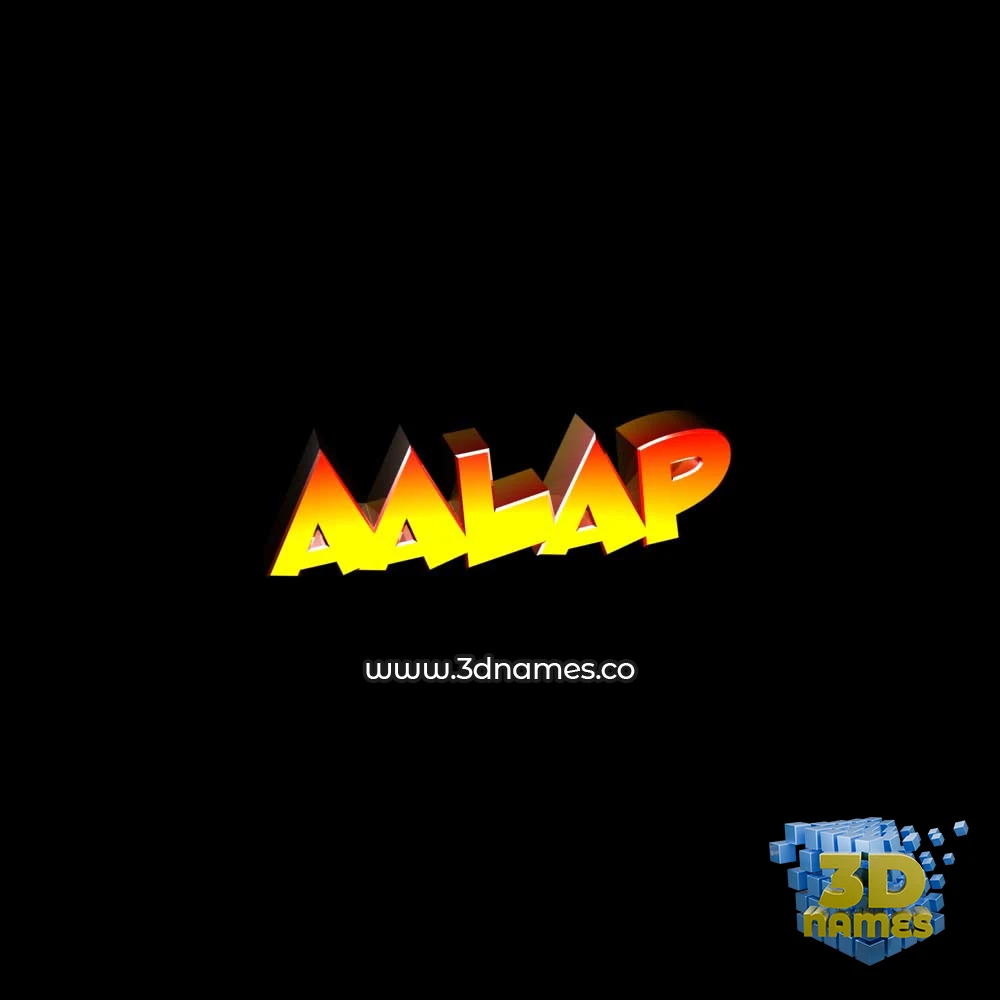 aalap in Black Background style - 3D name wallpaper
