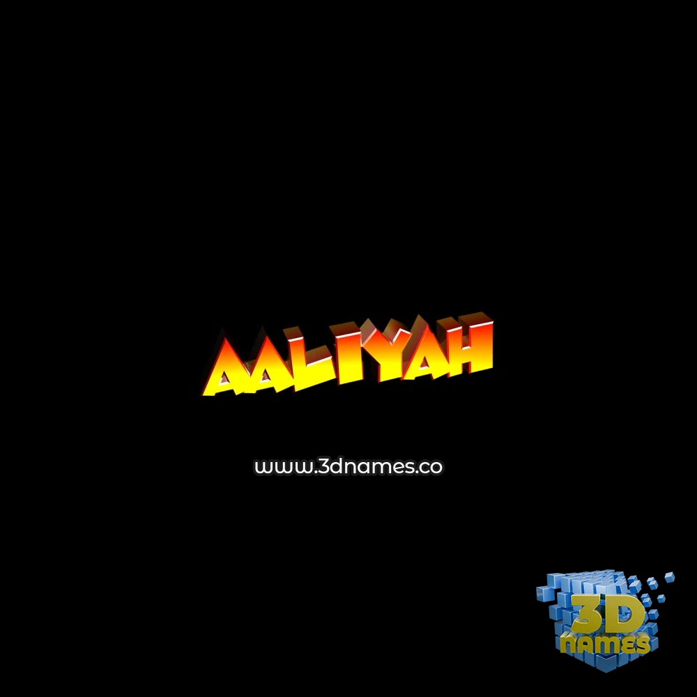 aaliyah in Black Background style - 3D name wallpaper