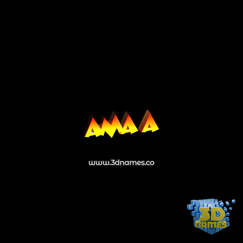 aamanat in Black Background style - 3D name wallpaper