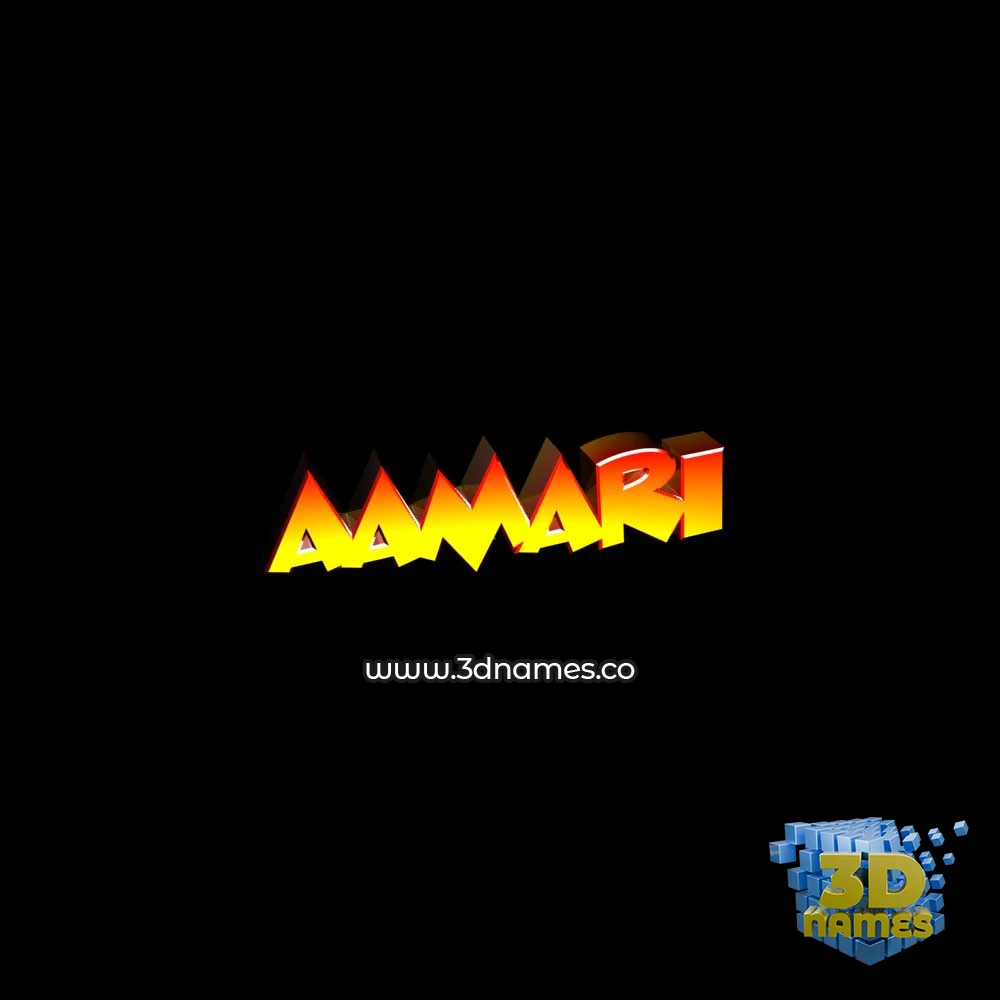 aamari in Black Background style - 3D name wallpaper