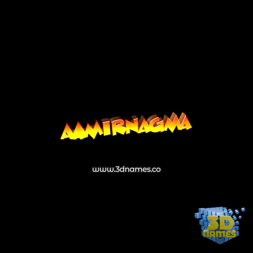 aamirnagma in Black Background style - 3D name wallpaper
