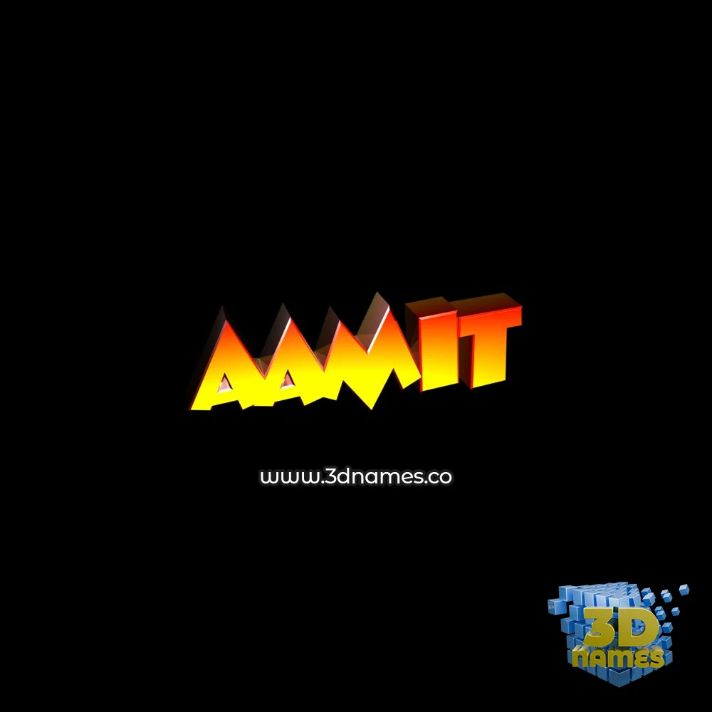 aamit in Black Background style - 3D name wallpaper