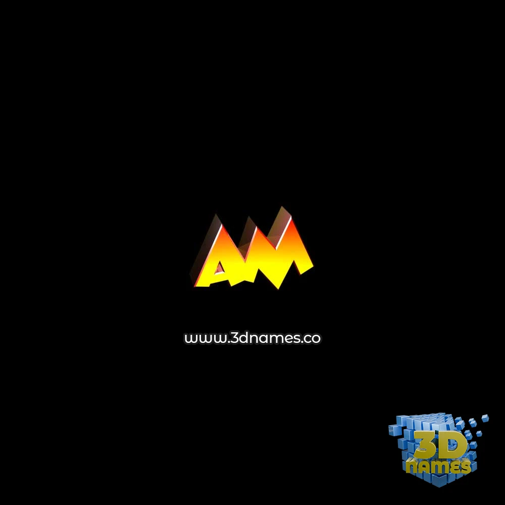 aamod in Black Background style - 3D name wallpaper