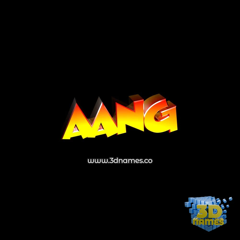 aang in Black Background style - 3D name wallpaper