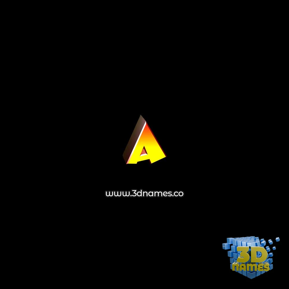 aans in Black Background style - 3D name wallpaper