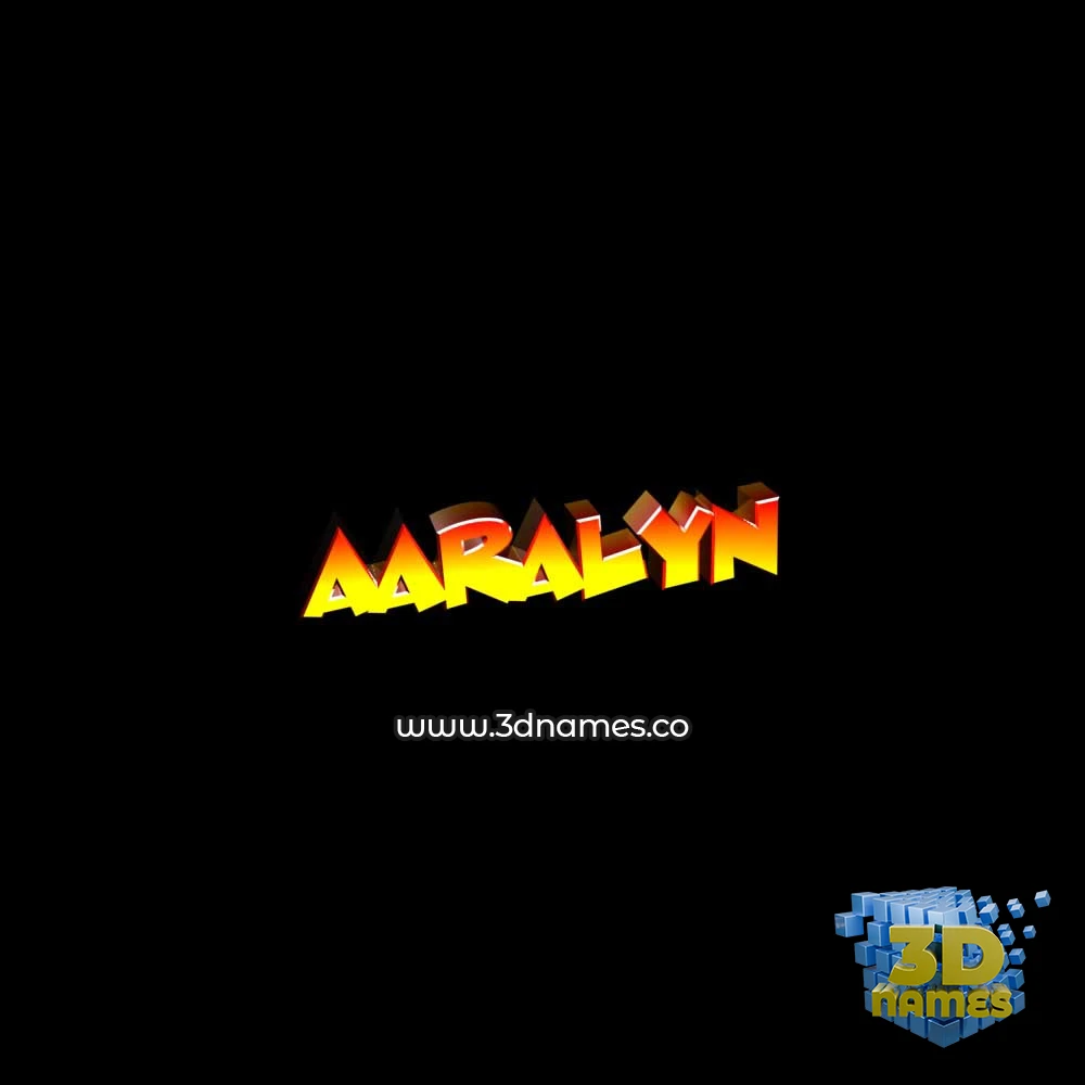 aaralyn in Black Background style - 3D name wallpaper