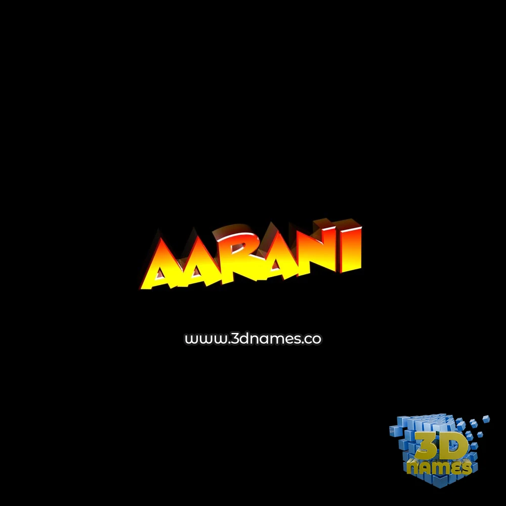 aarani in Black Background style - 3D name wallpaper