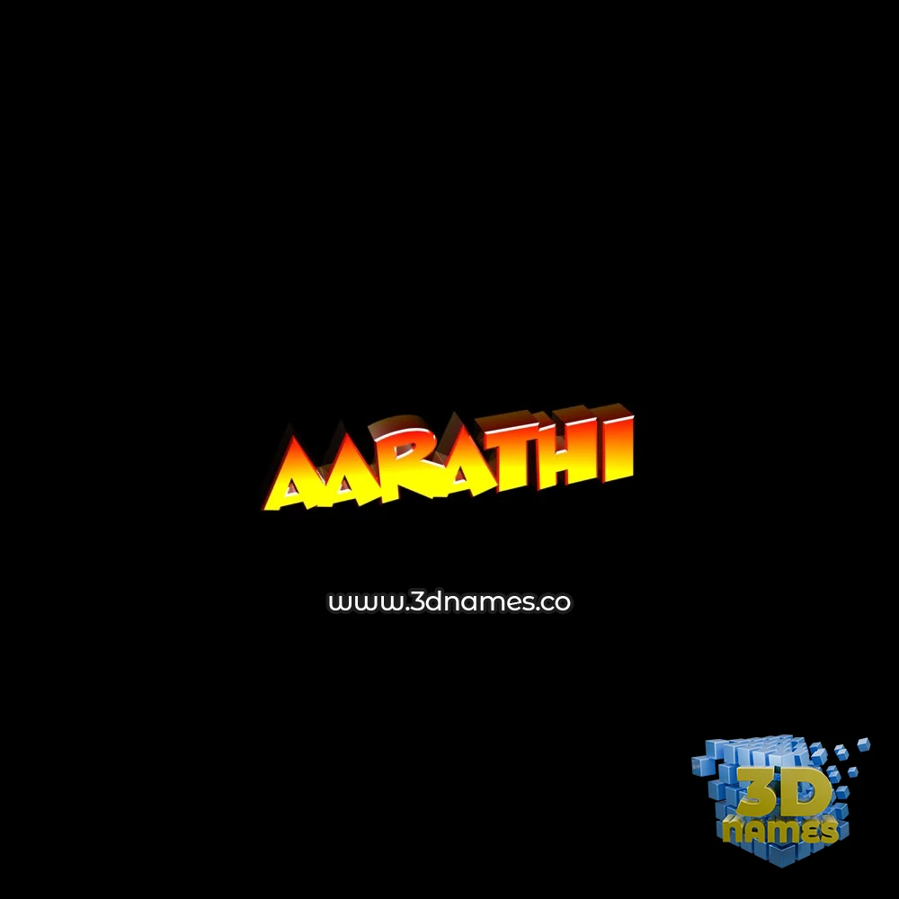 aarathi in Black Background style - 3D name wallpaper