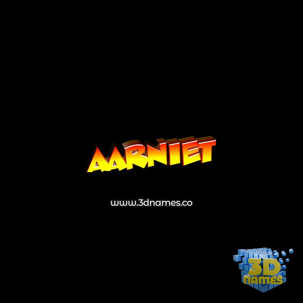 aarniet in Black Background style - 3D name wallpaper