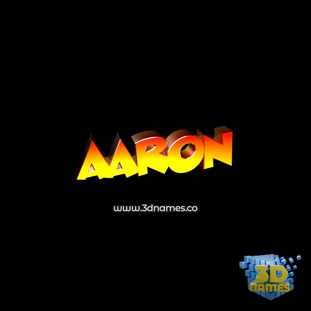 aaron in Black Background style - 3D name wallpaper