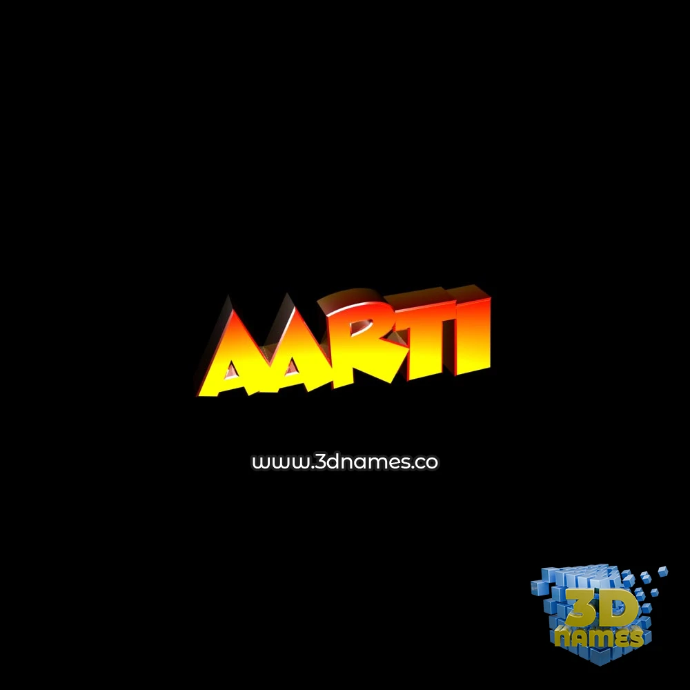 aarti in Black Background style - 3D name wallpaper