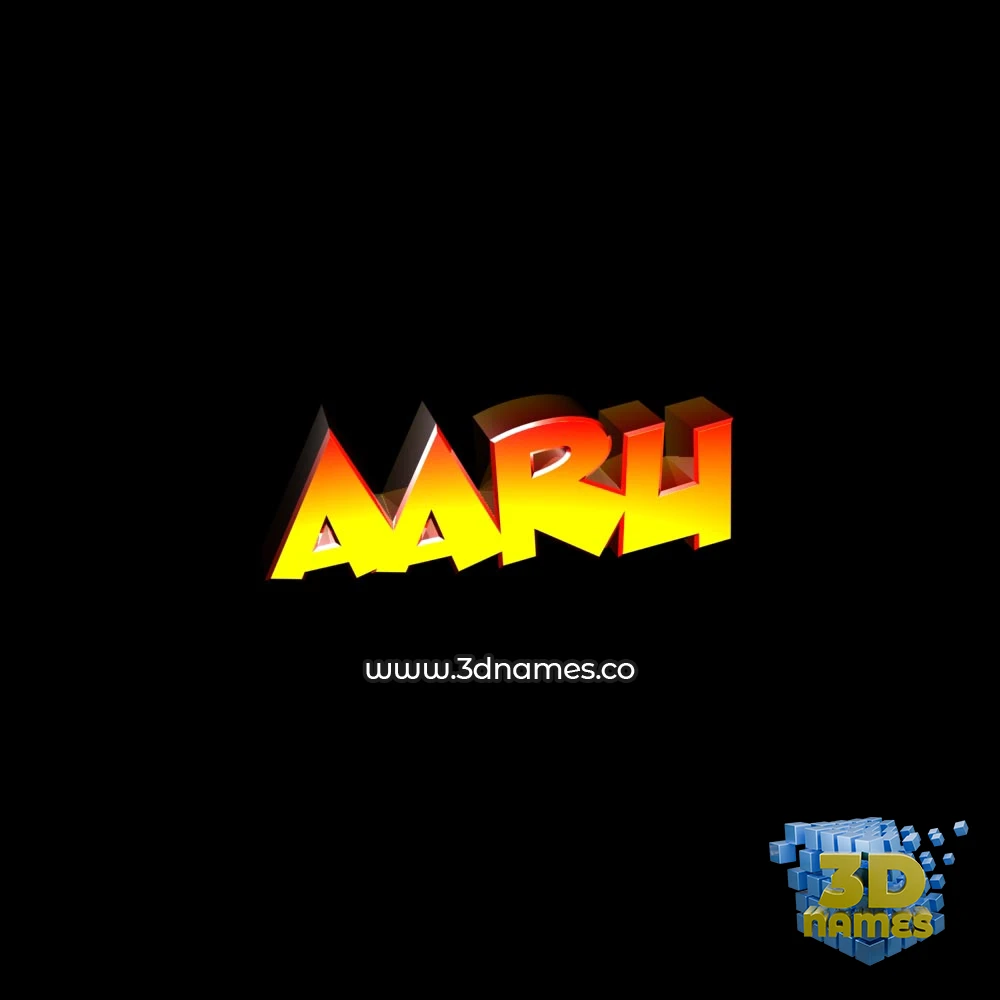 aaru in Black Background style - 3D name wallpaper