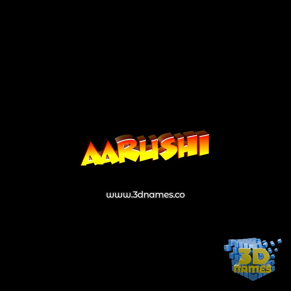 aarushi in Black Background style - 3D name wallpaper