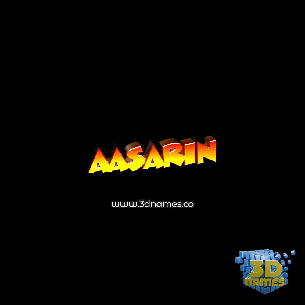 aasarin in Black Background style - 3D name wallpaper