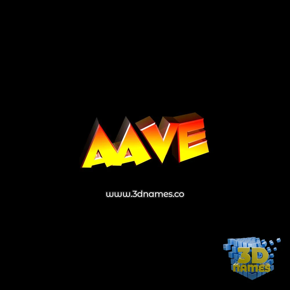 aave in Black Background style - 3D name wallpaper