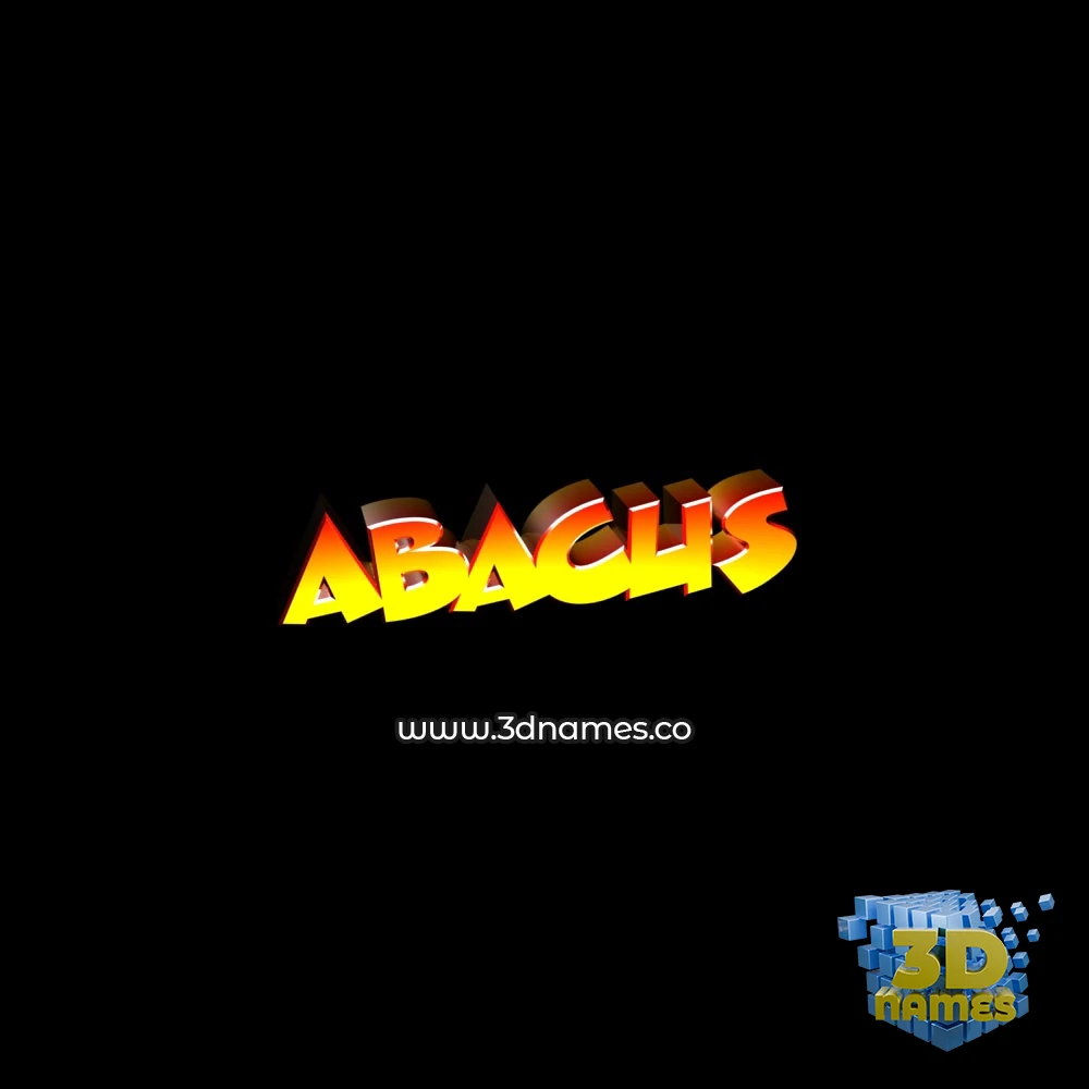 abacus in Black Background style - 3D name wallpaper