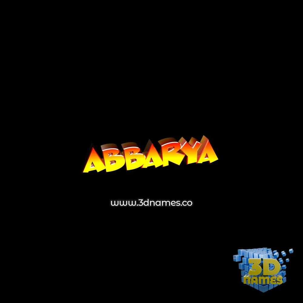 abbarya in Black Background style - 3D name wallpaper