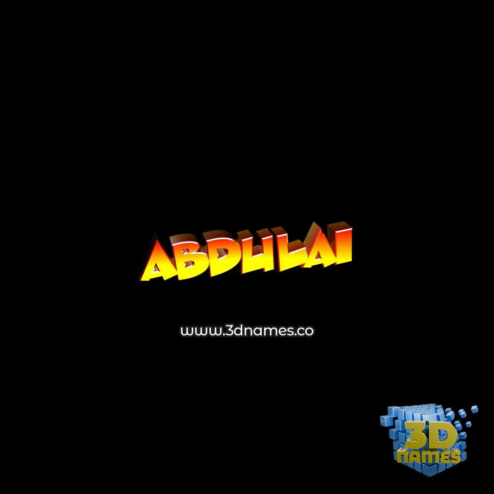abdulai in Black Background style - 3D name wallpaper